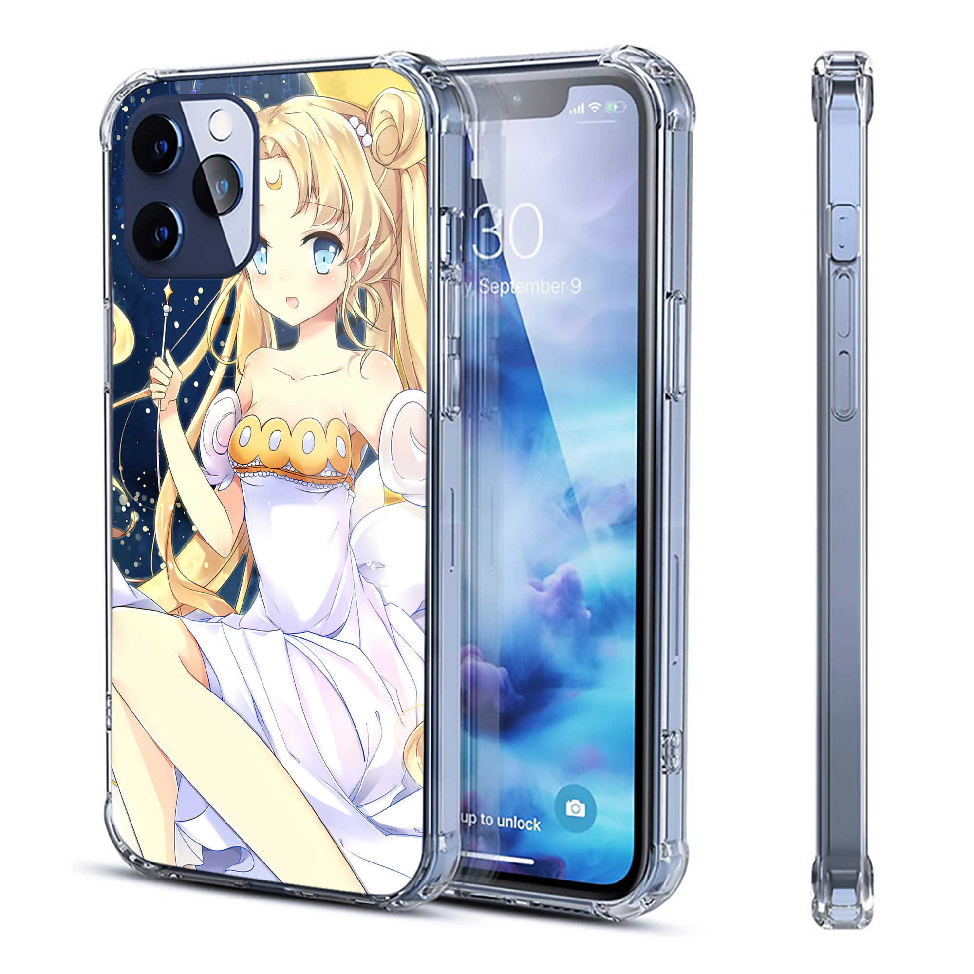 （画像用） 美少女戦士セーラームーン Sailor Moon 【iPhone 12シリーズ対応】透明スマホケース（クリアソフトケース）